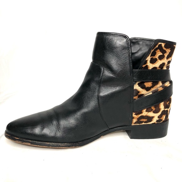 Women’s Michael Kors Leather and Hair Calf Upper Sz 9.5 Booties - Picture 3 of 13